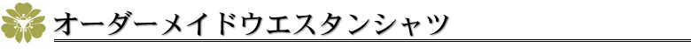 オーダーメイドウエスタンシャツ