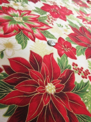 us cotton poinsettia/ivory（税抜き15,000円）us-031