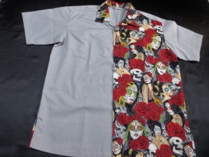 【現品のみ】us cotton-sugar skull1-　※現品の2Lサイズ・半袖のみ（税別15,000円）ge-446