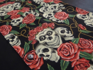 【50％オフセール価格にて！】【現品のみ】us cotton-skull＆rose1-　※現品のLサイズ・半袖のみ（税別17,000円）ge-448