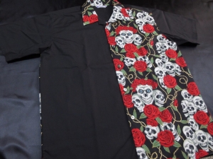 【現品のみ】us cotton-skull＆rose3-　※現品の2Lサイズ・半袖のみ（税別15,000円）ge-450