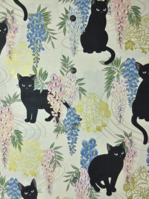 黒猫に藤の花　(税抜き価格15,000円）my-675