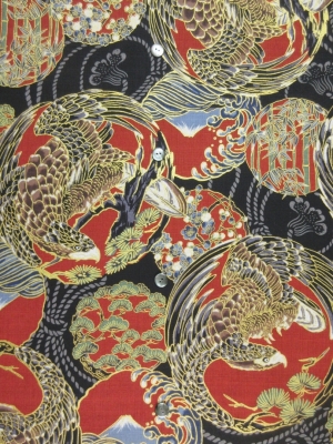金彩鷹文/新色（ブラック/レッド）　(税抜き価格15,000円）my-721