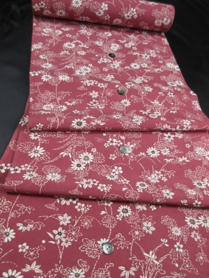 【正絹】「小紋生地使用/草花文」(税抜き価格30,000円）sk-384