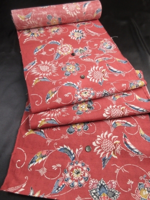 【正絹】染め紬「唐花文」　(税抜き価格30,000円）sk-386